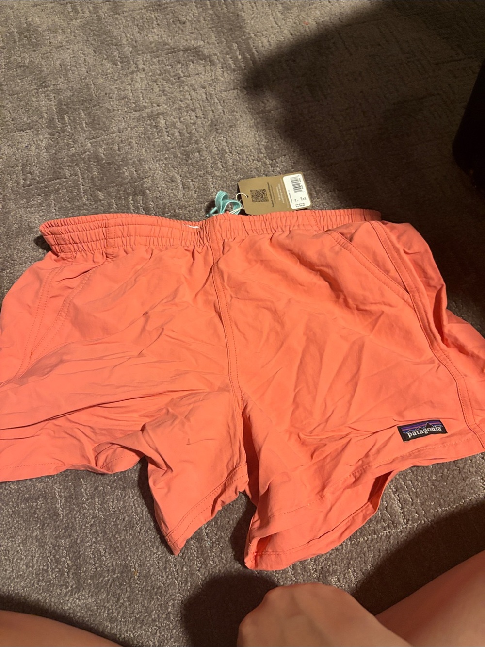 Patagonia Coral-Orange Athletic Shorts